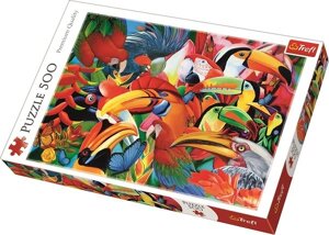 Пазлы 500 элементов "Цветные птички" Trefl
