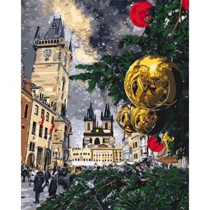 Картина за номерами "Різдвяні канікули" ідейки полотно на підрамнику 40x50см КНО3562
