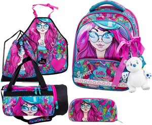 Шкільна сумка для дівчат Delune 9-122 Повний набір