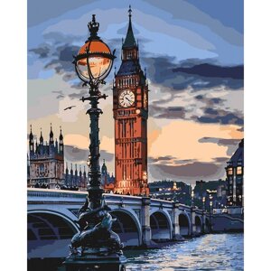 Картина за номерами "Лондон в сутінках" ідейки полотно на підрамнику 40x50см КНО3555