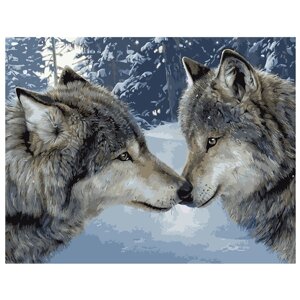 Картина за номерами Поцілунок вовків (VA-тисячі шістсот п'ятьдесят одна)