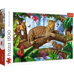 Пазли 1500 елементів "Леопарди на дереві" Trefl