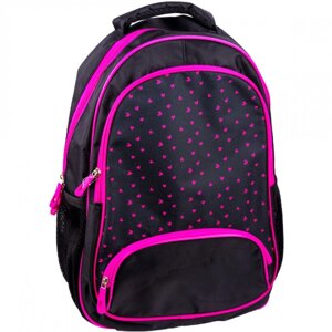 Рюкзак California M "Черный в розовый горошек" 42*29*13 см 980712