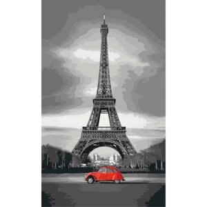 Картина за номерами "Париж" ідейки полотно на підрамнику 40x50см КНО2147