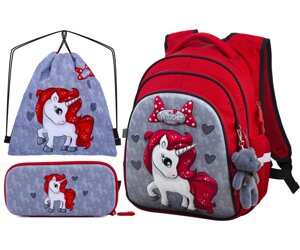 Шкільний рюкзак для дівчат SkyName R2-165 Full Set