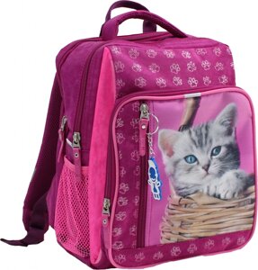 Рюкзак шкільний Bagland Школяр 8 л. Малина (котенок в корзинке) (00112702)