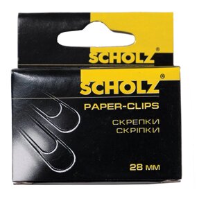 Скріпки 28мм 100шт прямі 4701 Scholz