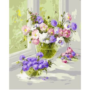 Картина за номерами Strateg Ніжні квіти, 40х50 см
