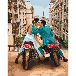 Картина за номерами "Кохання у великому місті" ідейки полотно на підрамнику 40x50см КНО4656