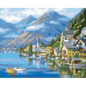 Картина за номерами "Австрійський пейзаж" ідейки полотно на підрамнику 40x50см КНО2143