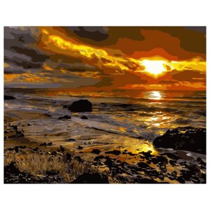 Картина за номерами Захід сонця біля моря (VA-0309)