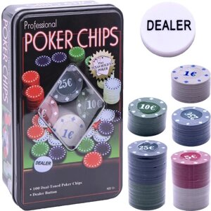 Набір для покеру, 100 фішок 100PC