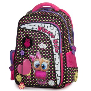 Рюкзак шкільний для дівчаток Winner 194-2 Чорно-рожевий