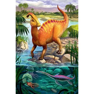 Пазли - (54 елм. Міні) - "Динозавр"