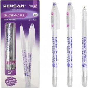 Ручка масляна GLOBAL 21 фіолетовий