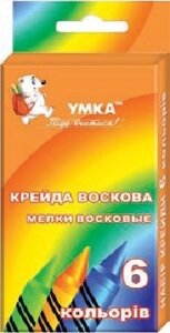 Крейди воскові 6 кольорів МЛ80 Умка