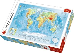 Пазли - (1000 елм.) - "Карта Світу"