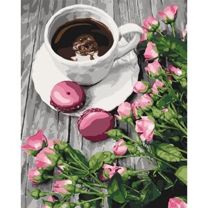 Картина за номерами "Романтичний кави" ідейки полотно на підрамнику 40x50см КНО5559