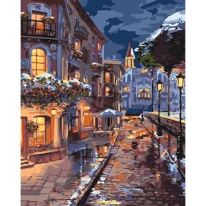 Картина за номерами "Зимовий містечко" ідейки полотно на підрамнику 40x50см КНО3542