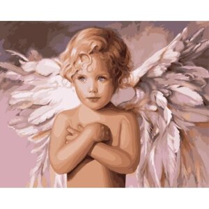 Картина за номерами "Ангел удачі" ідейки полотно на підрамнику 40x50см КНО2315
