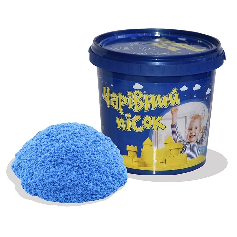 Пісок блакитного кольору, відро - 1 кг (316-2) від компанії Оптово-роздрібний магазин канцтоварів «ШКОЛЯРИК» - фото 1
