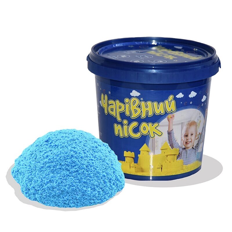 Пісок блакитного кольору з ароматом чорниці, відро - 1 кг (316-8) від компанії Оптово-роздрібний магазин канцтоварів «ШКОЛЯРИК» - фото 1