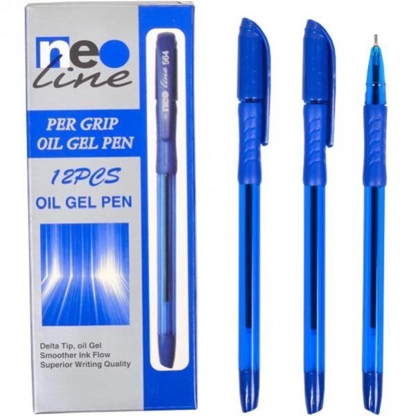 Ручка гелева 564 NEO LINE синя від компанії Оптово-роздрібний магазин канцтоварів «ШКОЛЯРИК» - фото 1