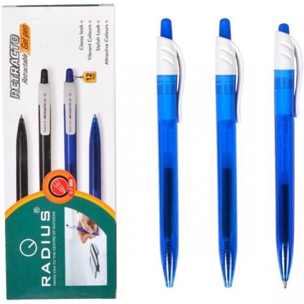 Ручка гелева "R8" RADIUS синя від компанії Оптово-роздрібний магазин канцтоварів «ШКОЛЯРИК» - фото 1
