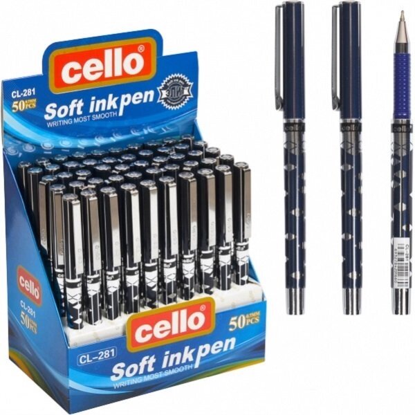 Ручка масляна "Soft ink" Cello 281 синя від компанії Оптово-роздрібний магазин канцтоварів «ШКОЛЯРИК» - фото 1