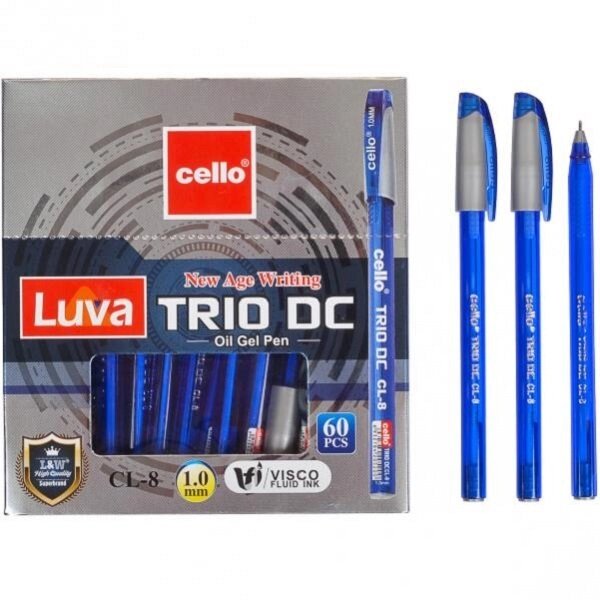 Ручка масляна "Trio DC" Cello CL-8 синя від компанії Оптово-роздрібний магазин канцтоварів «ШКОЛЯРИК» - фото 1