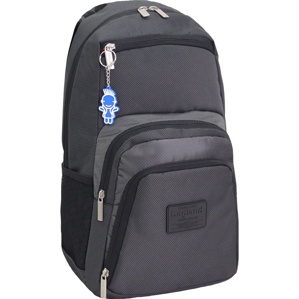 Рюкзак для ноутбука Bagland Freestyle 21 л. чорний / срібло (00119169) від компанії Оптово-роздрібний магазин канцтоварів «ШКОЛЯРИК» - фото 1
