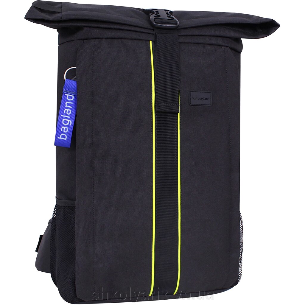 Рюкзак для ноутбука Bagland Roll 21 л. чорний (0015666) від компанії Оптово-роздрібний магазин канцтоварів «ШКОЛЯРИК» - фото 1