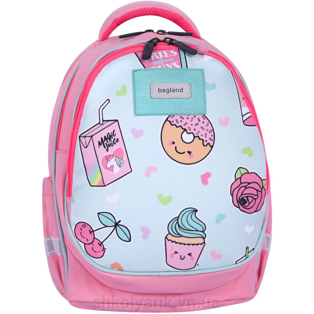 Рюкзак шкільний Bagland Butterfly 21 л. рожевий 1349 (0056566) від компанії Оптово-роздрібний магазин канцтоварів «ШКОЛЯРИК» - фото 1
