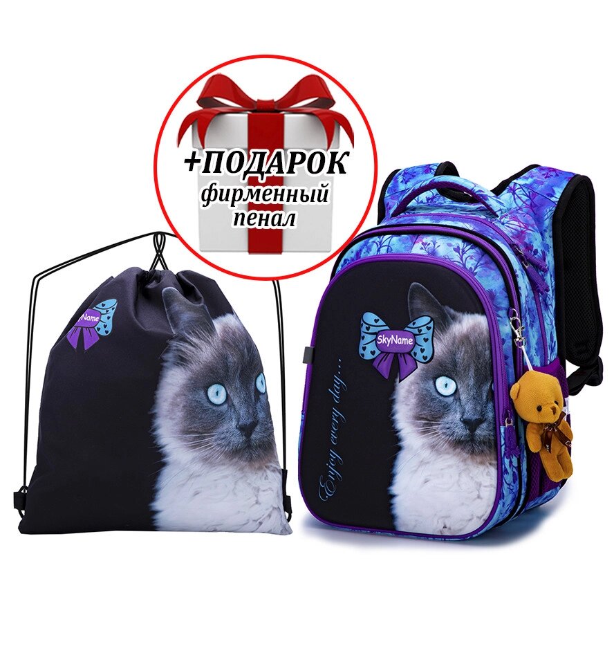 Рюкзак шкільний для дівчаток SkyName R1-023 від компанії Оптово-роздрібний магазин канцтоварів «ШКОЛЯРИК» - фото 1