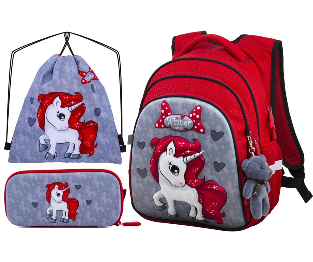 Шкільний рюкзак для дівчат SkyName R2-165 Full Set від компанії Оптово-роздрібний магазин канцтоварів «ШКОЛЯРИК» - фото 1