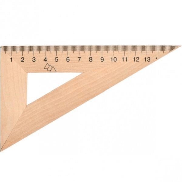 Трикутник 16 см дерев'яний (30 * 90 * 60) TD-1636 від компанії Оптово-роздрібний магазин канцтоварів «ШКОЛЯРИК» - фото 1
