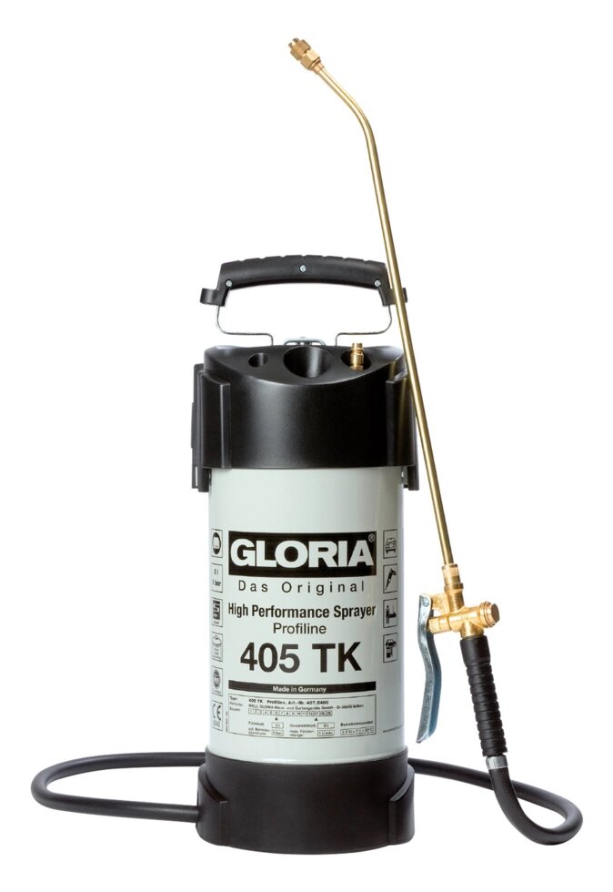 GLORIA Оприскувач Profi 405TK маслостійкий 5л, шланг-1,35 м, з під"єднанням до компрес., тиск-6бар, прокладки від компанії Станмастер - фото 1