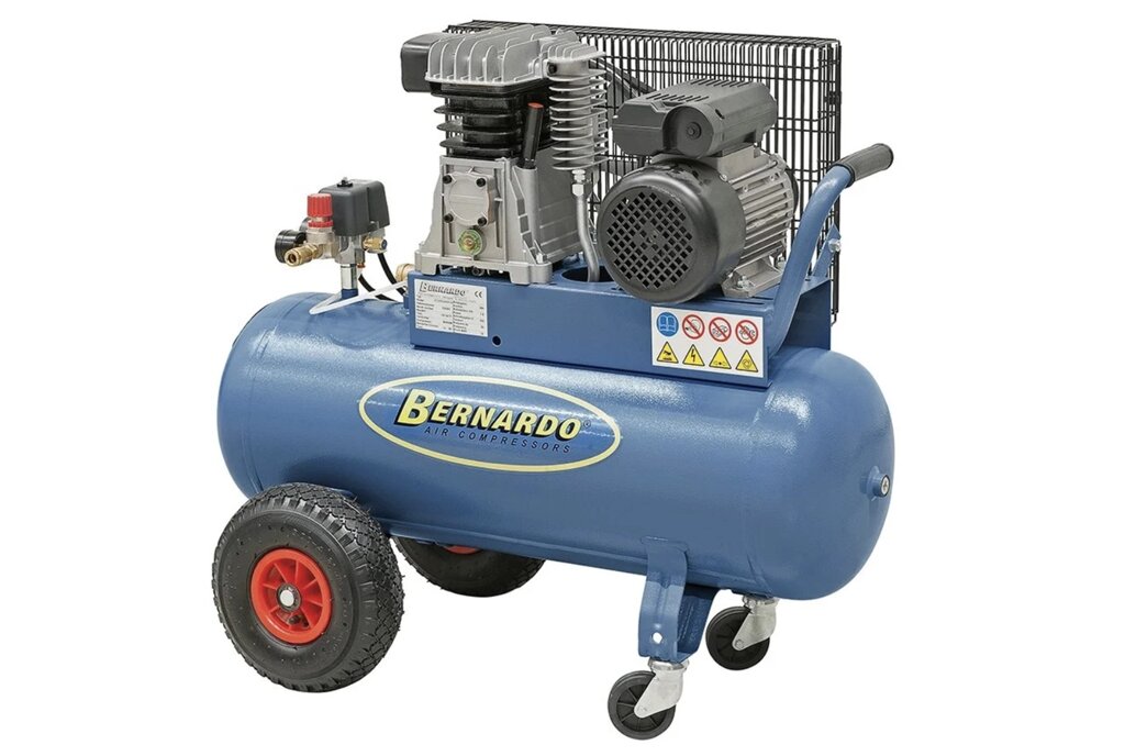 Масляний компресор 50 л, 1.5 кВт, 10 атм, 250 л/хв AC12 Bernardo | Модифікації 230/400 В від компанії Станмастер - фото 1