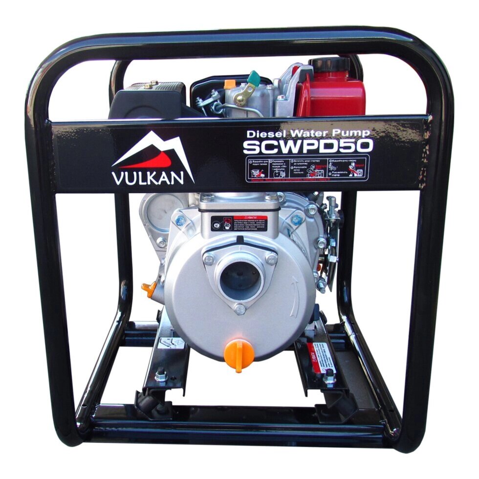 Мотопомпа дизельна Vulkan SCWPD50 для чистої води від компанії Станмастер - фото 1