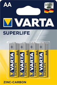 Батарейка VARTA superlife AA BLI 4 ZINC-carbon (2006101414)