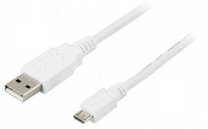 Кабель microUSB білий (USB2.0 AM-micro USB type B 0.75)