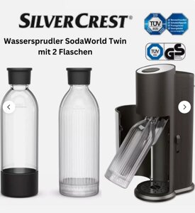 Пристрій для приготування газованої води SodaWorld Silvercrest Twin + 2 пляшки газованої