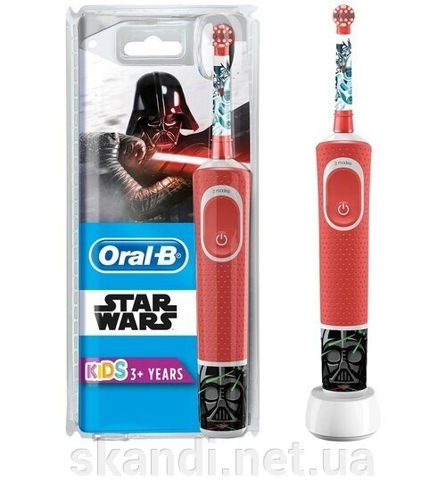 Електрична зубна щітка Braun Oral-B Kids Star Wars + фірмовий чохол від компанії Інтернет-магазин "Skandi" - фото 1