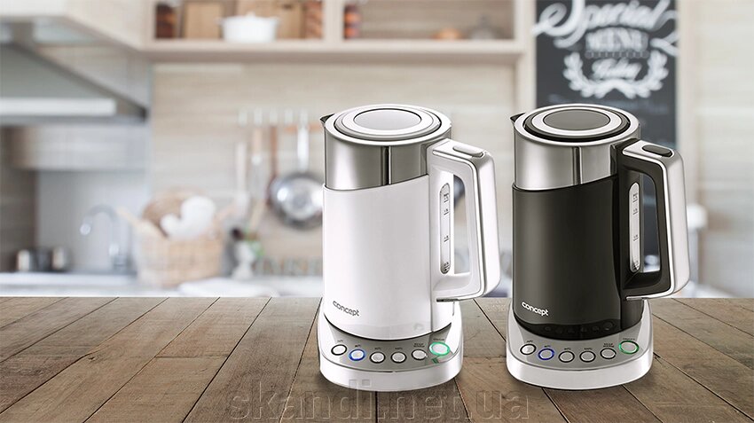 Електричний чайник з терморегулятором Concept (Оригінал) Чехія в двох кольорах від компанії Інтернет-магазин "Skandi" - фото 1