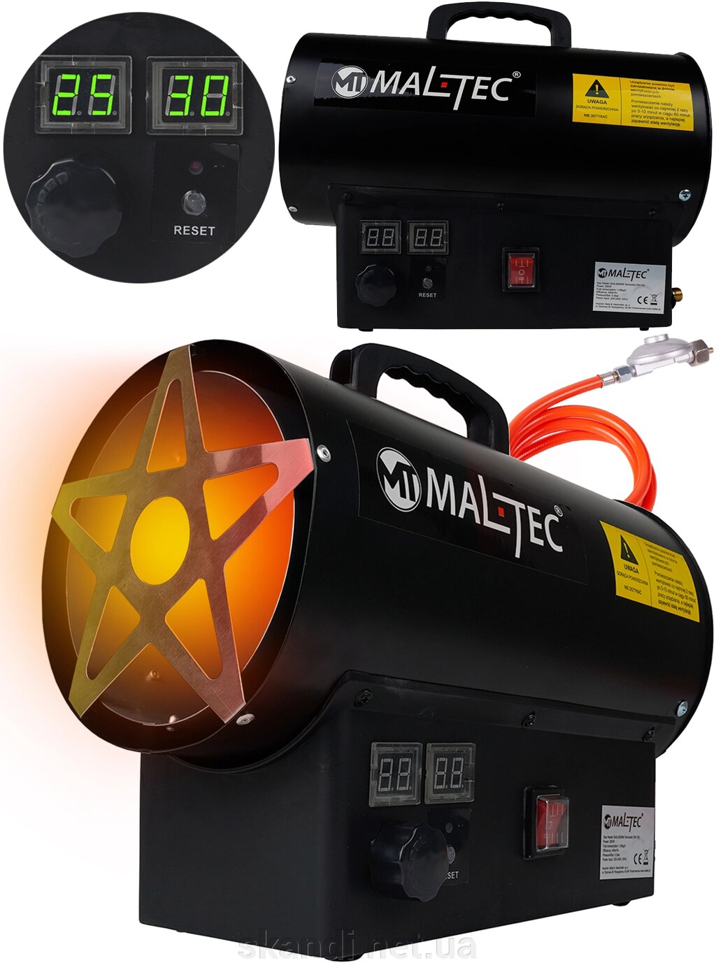 Газовий обігрівач Maltec GAS-2500Мт + Термостат від компанії Інтернет-магазин "Skandi" - фото 1