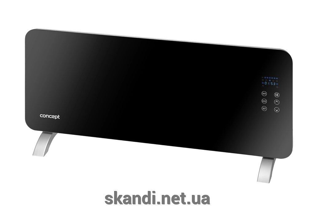 Якісний настінний обігрівач на пульту Concept Premium (Чехія) чорний / білий - фото