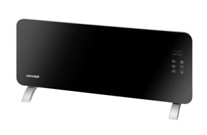 Якісний настінний обігрівач на пульту Concept Premium (Чехія) чорний / білий