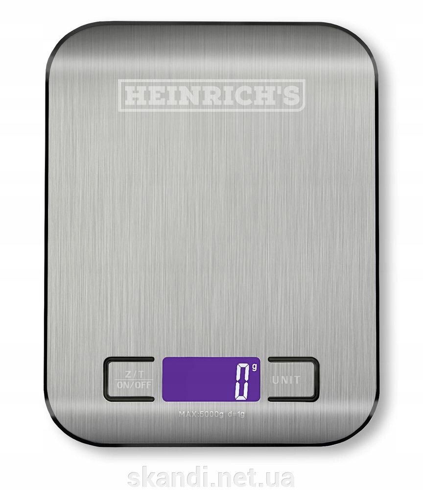 Ваги кухонні електронні HEINRICH'S HWG 8441 до 5 кг 180x140x15 мм від компанії Інтернет-магазин "Skandi" - фото 1