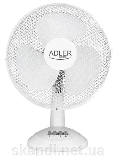 Вентилятор Ø 30 см Adler (Оригінал) Польща Чорний / Білий від компанії Інтернет-магазин "Skandi" - фото 1