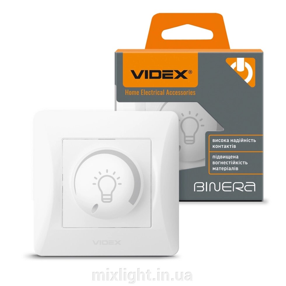 Диммер вимикач 200w для LED ламп VIDEX BINERA білий VF-BNDML200-W від компанії Mixlight - фото 1